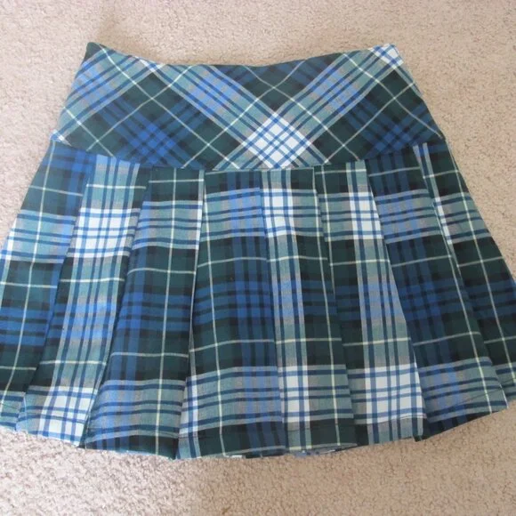 NWOT American Eagle Green White Blue Skirt Size 4 - Picture 2 of 3